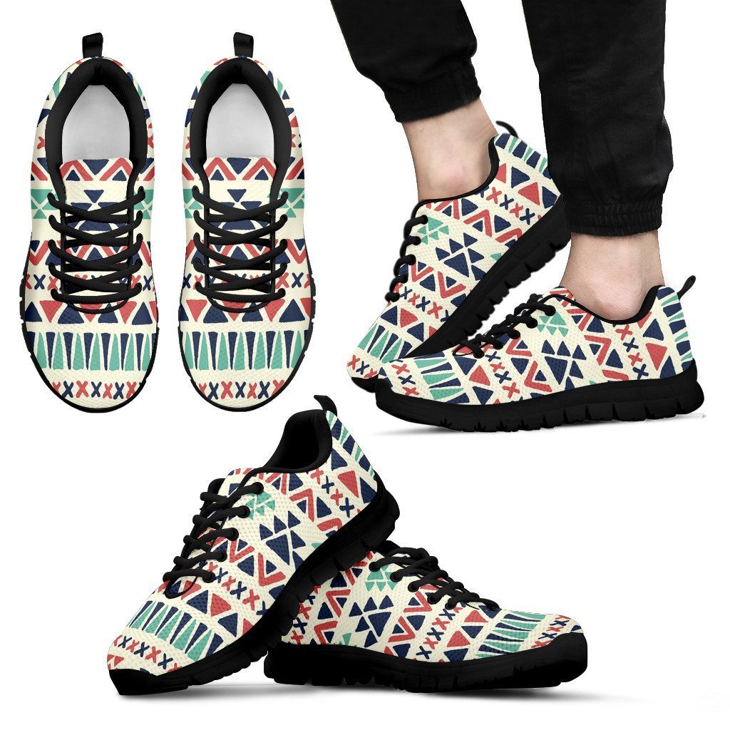Native American Pattern Men's Running Shoes Design NT091