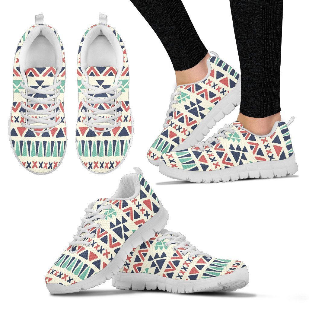 Native American Pattern Women's Running Shoes Design NT090