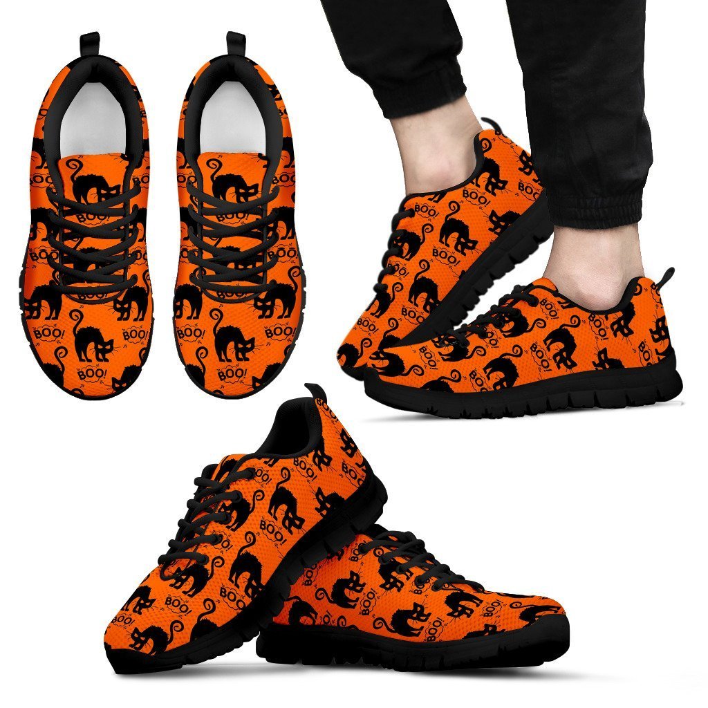 Halloween Black Cat Men's Running Shoes HLW021
