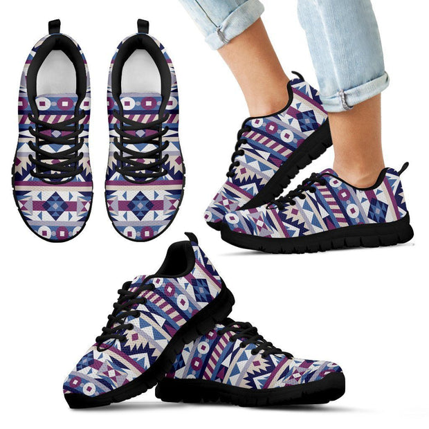 Native American Purple Pattern Kid's Sneakers NT083
