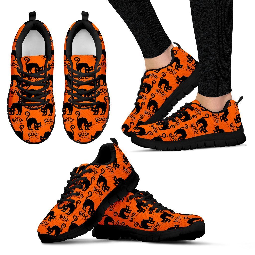 Halloween Black Cat Women's Running Shoes HLW020