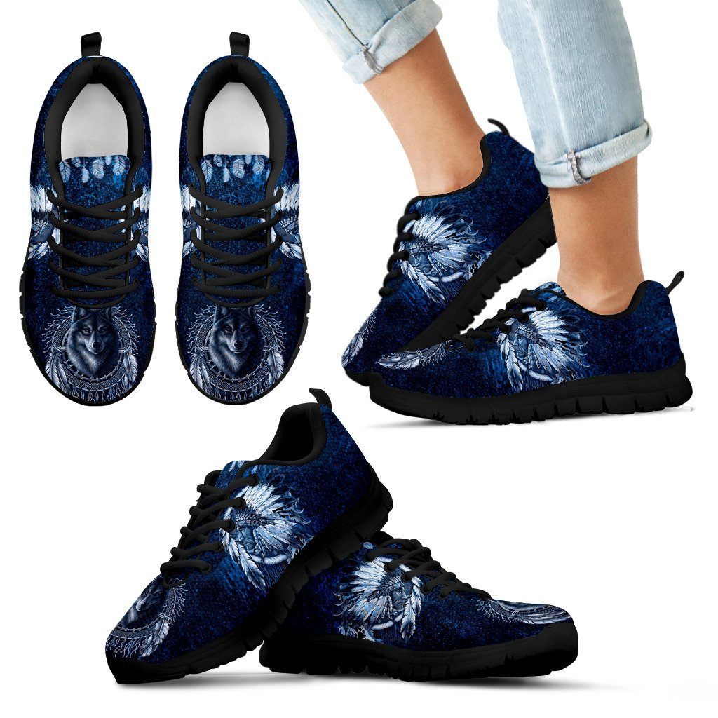 Native American Wolf Kid's Running Shoes NT100