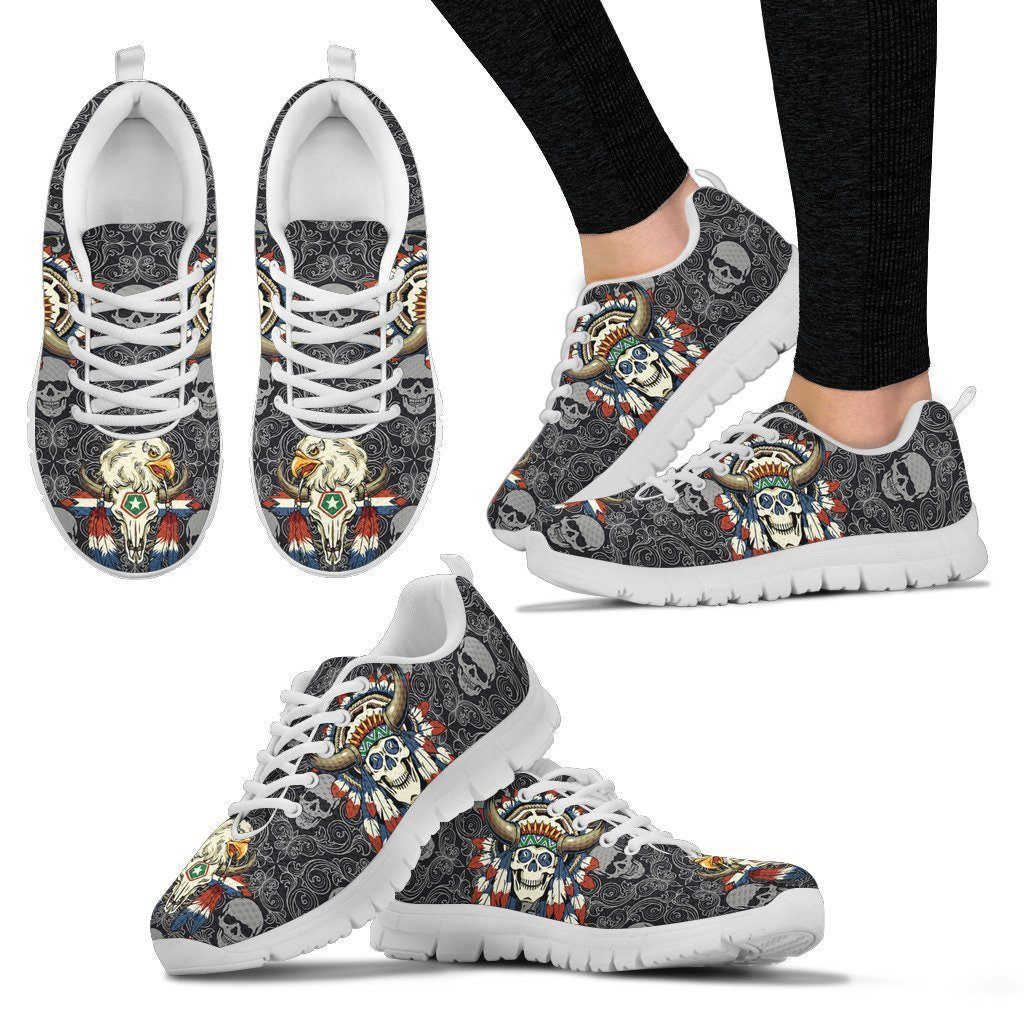 Native American Skull Women's Running Shoes NT112