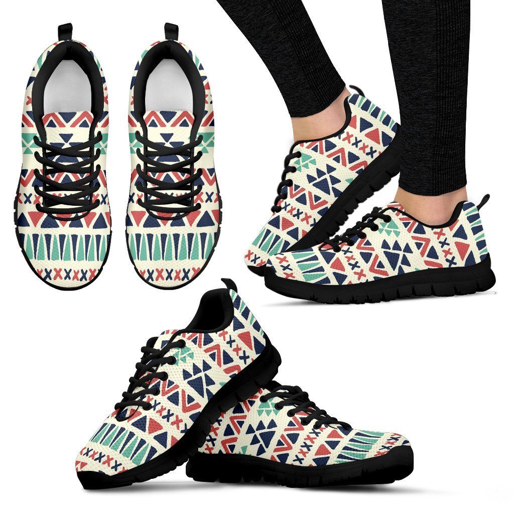 Native American Pattern Women's Running Shoes Design NT090