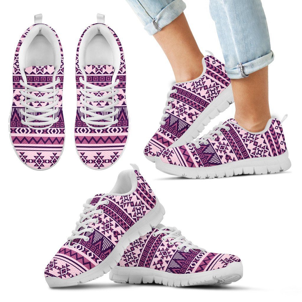 Native American Purple Pattern Kid's Sneakers NT071