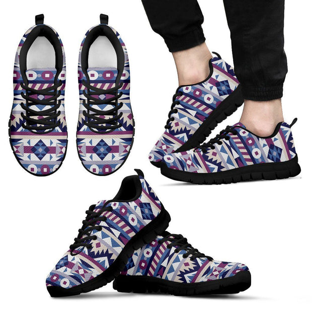 Native American Purple Pattern Men's Sneakers NT082