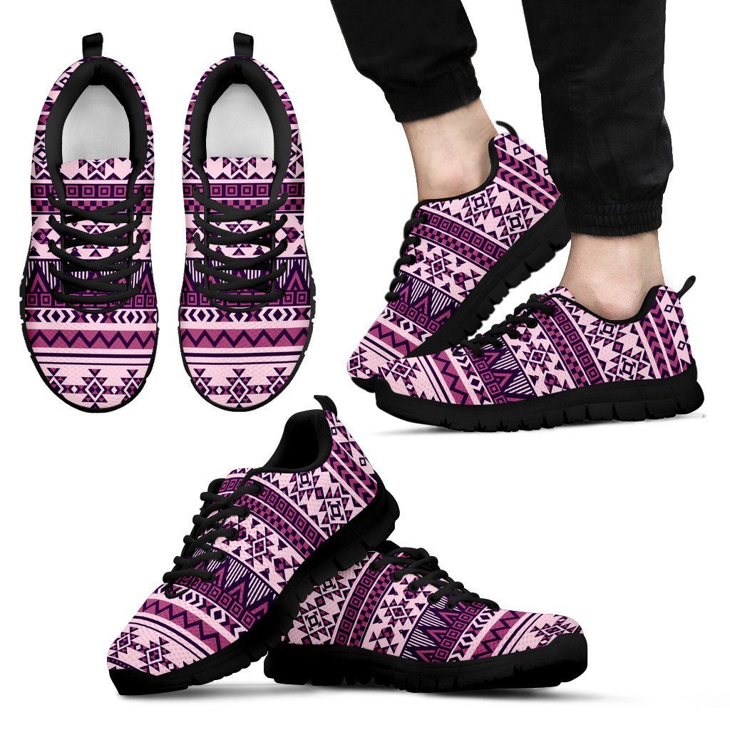 Native American Purple Pattern Men's Sneakers NT070