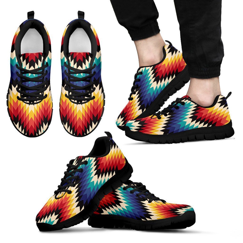 Native American Pattern Men's Running Shoes NT035
