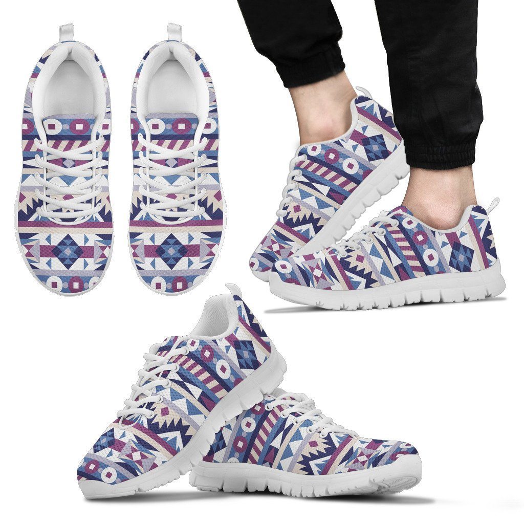Native American Purple Pattern Men's Sneakers NT082