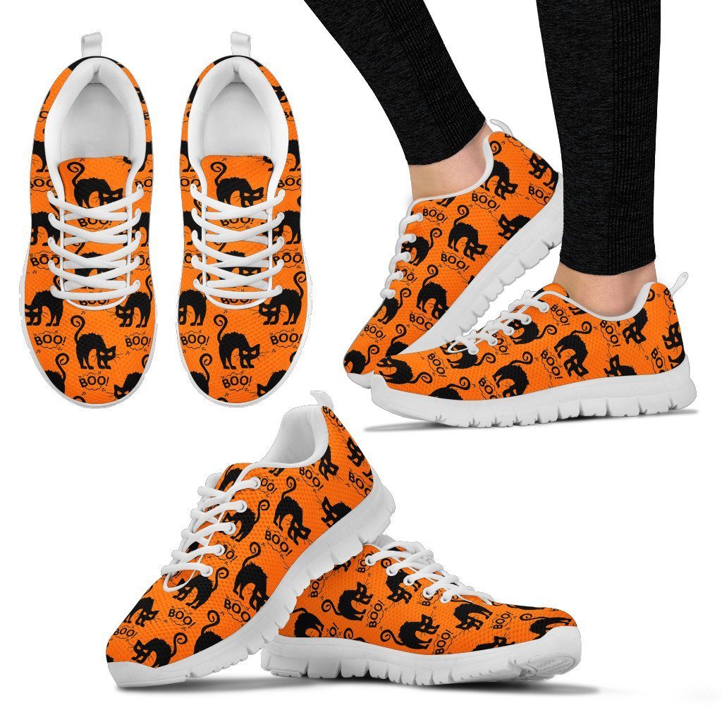Halloween Black Cat Women's Running Shoes HLW020