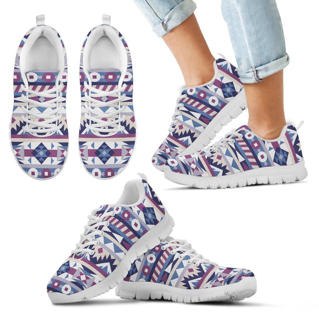 Native American Purple Pattern Kid's Sneakers NT083