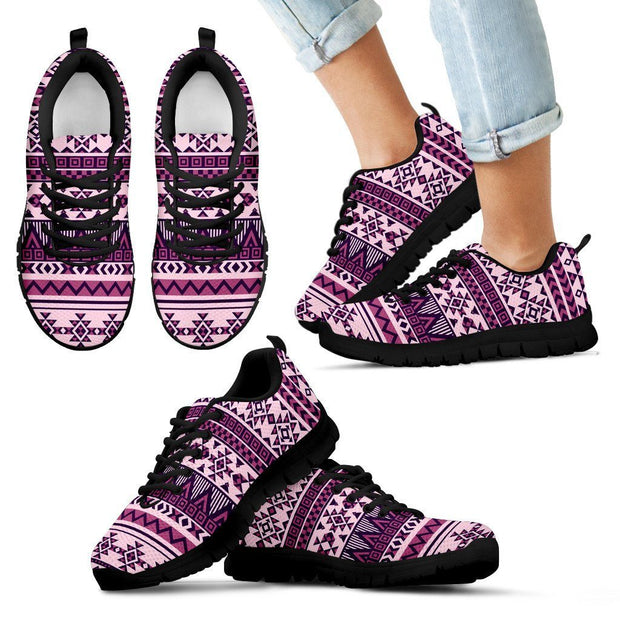 Native American Purple Pattern Kid's Sneakers NT071