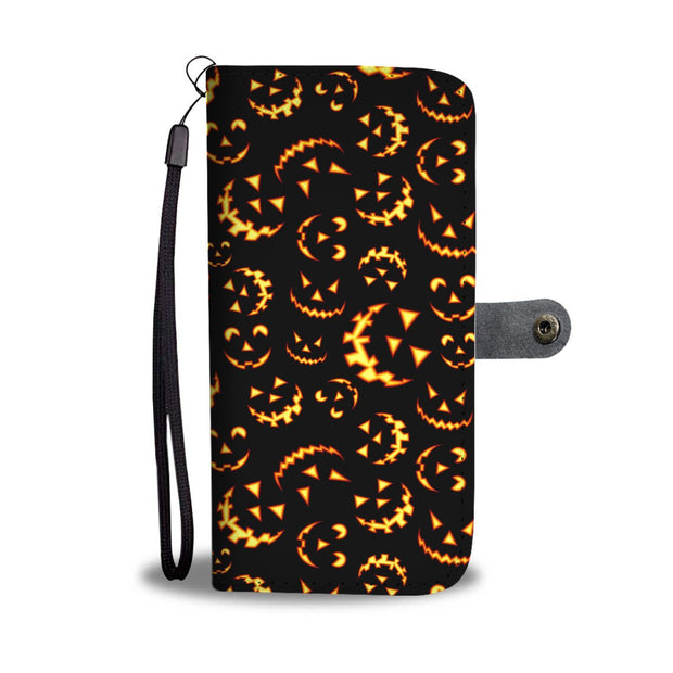 Horror Halloween Pumpkin Wallet Case