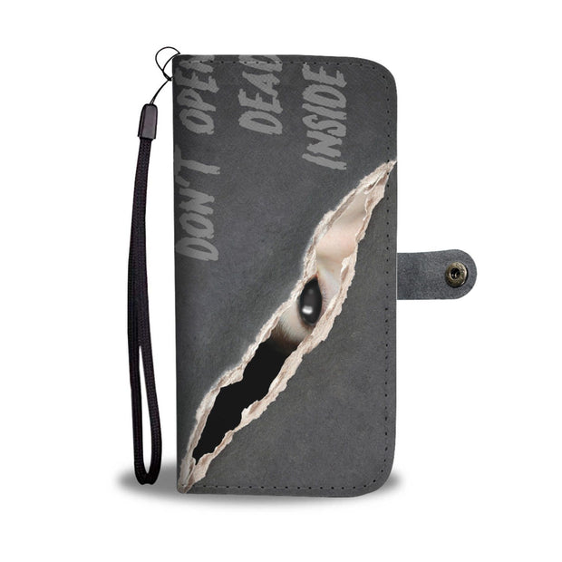 Halloween Don't Open Dead Inside Wallet Case