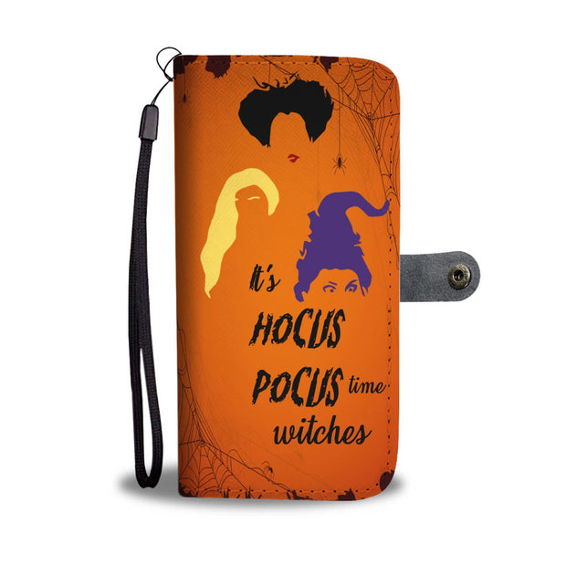 Halloween It's Hocus Pocus Time Witches Wallet Case