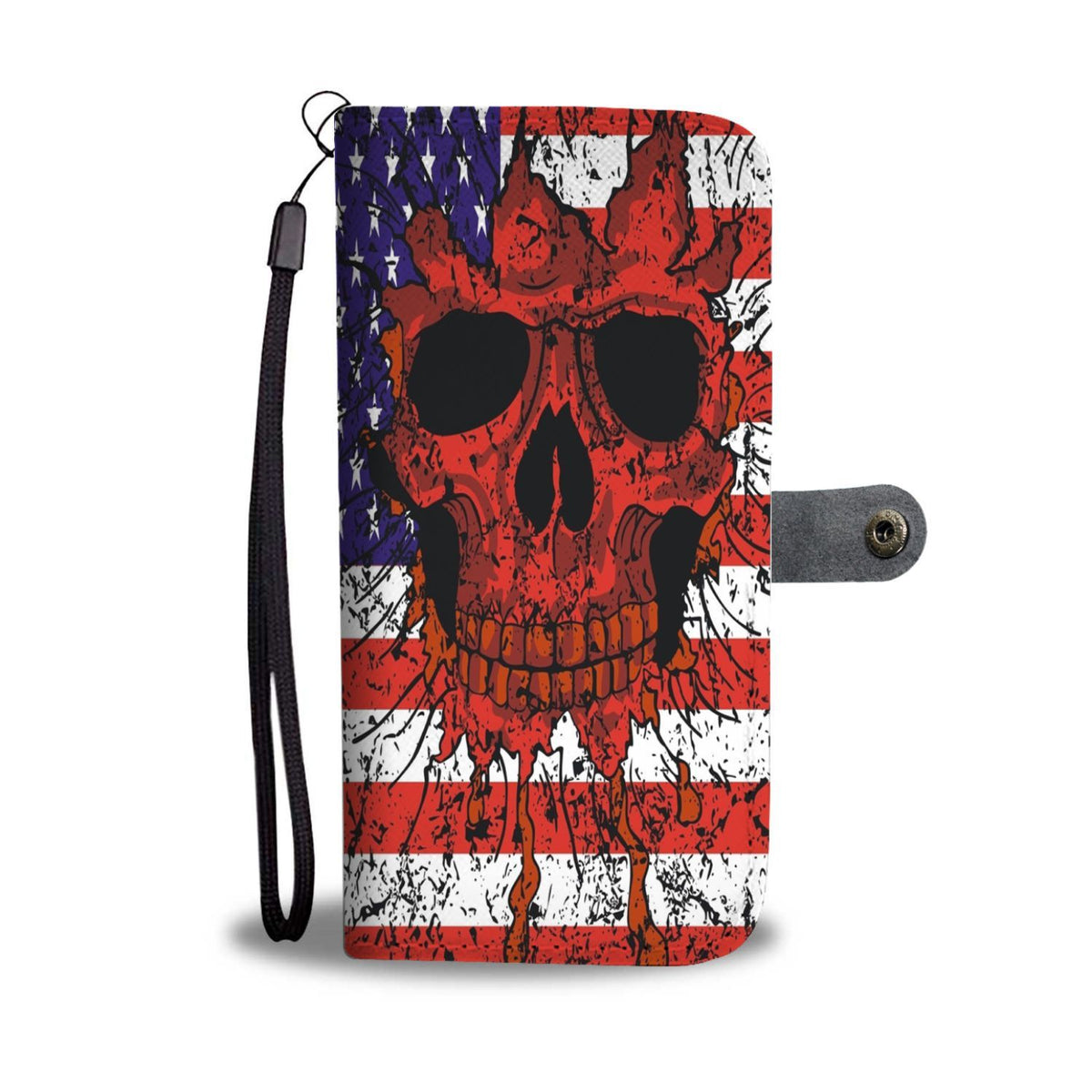 Halloween Skull Flag Wallet Case