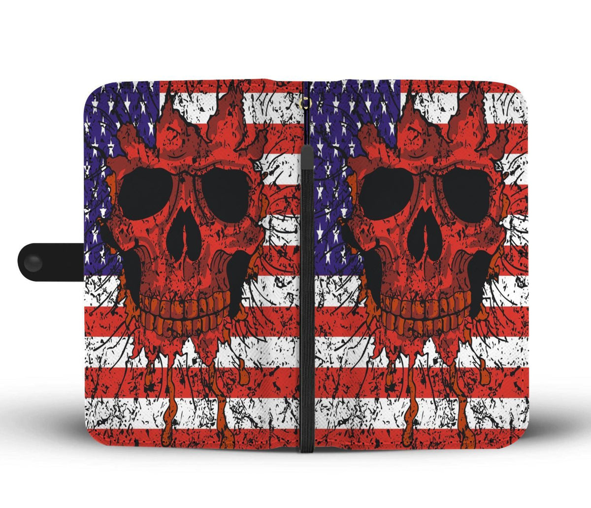 Halloween Skull Flag Wallet Case