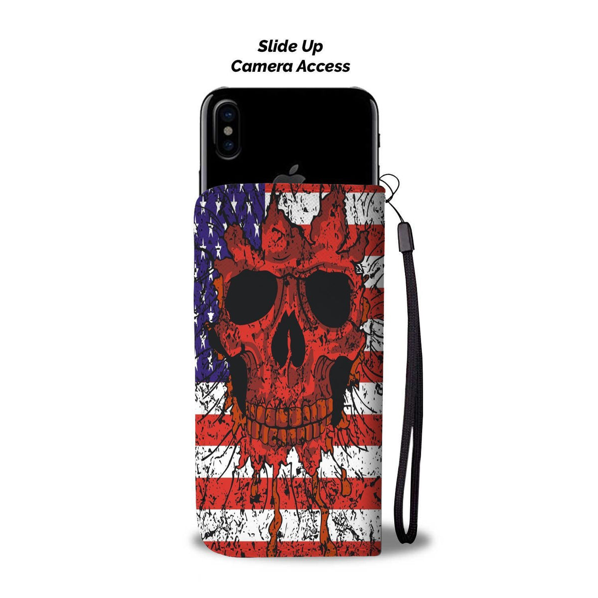 Halloween Skull Flag Wallet Case