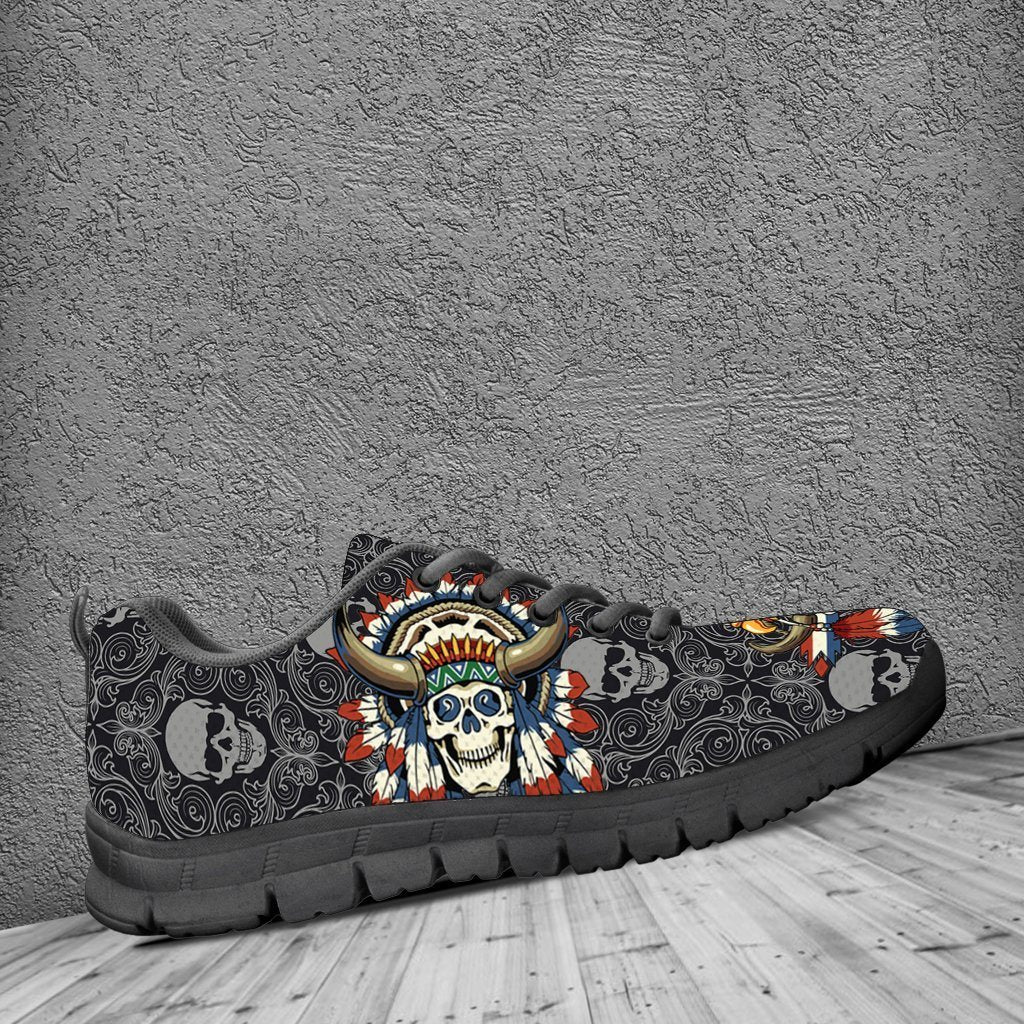 Native American Skull Women's Running Shoes NT112