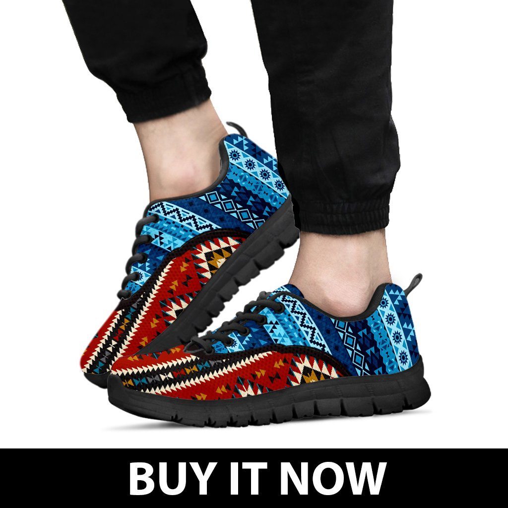 Native American Pattern Men's Costume Shoes NT096