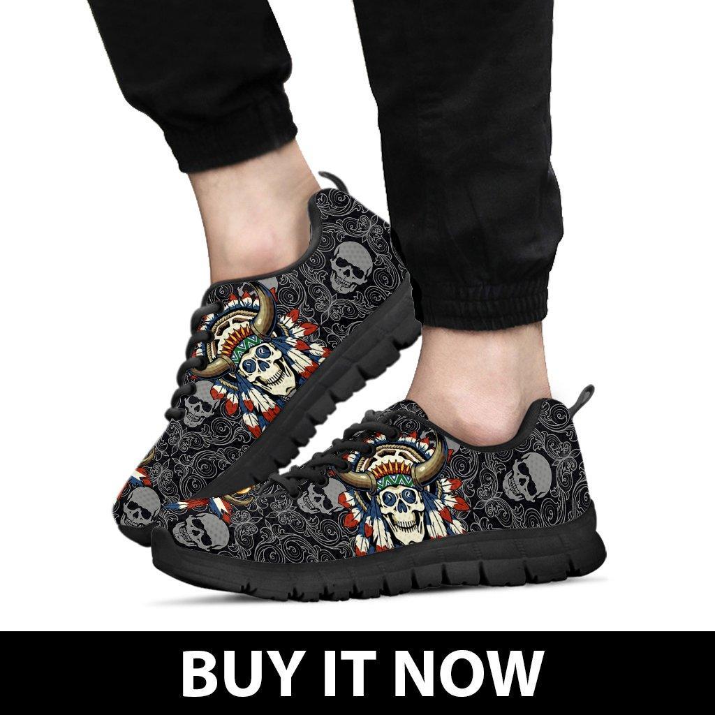 Native American Skull Men's Running Shoes NT113