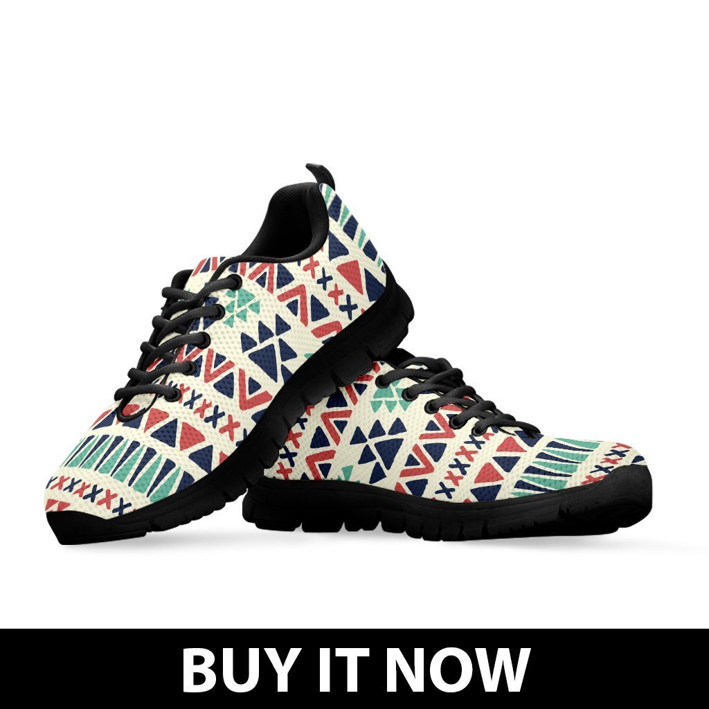 Native American Pattern Men's Running Shoes Design NT091