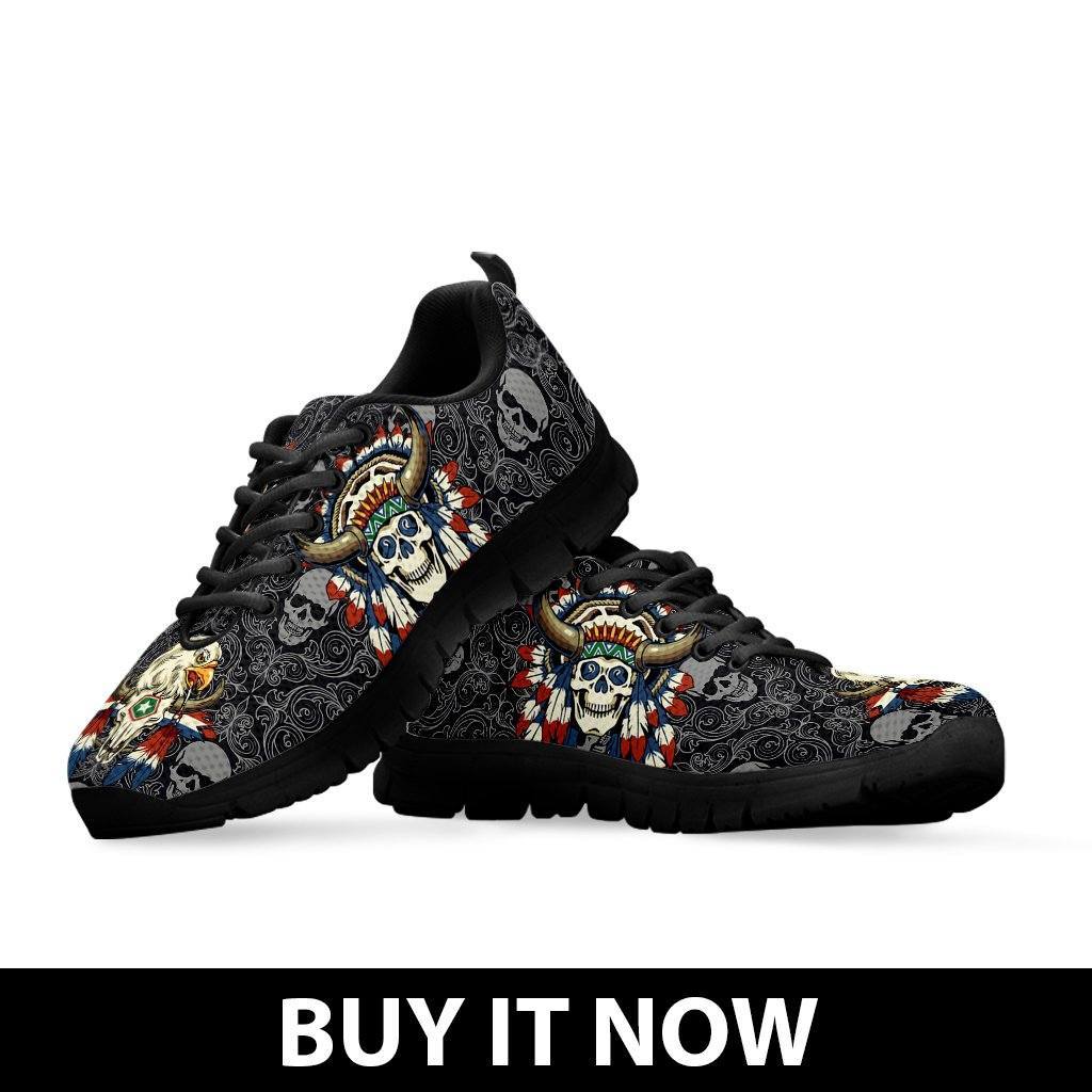 Native American Skull Men's Running Shoes NT113