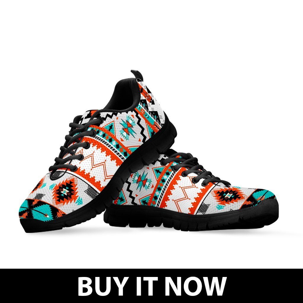 Native American Pattern Kid's Running Shoes NT080