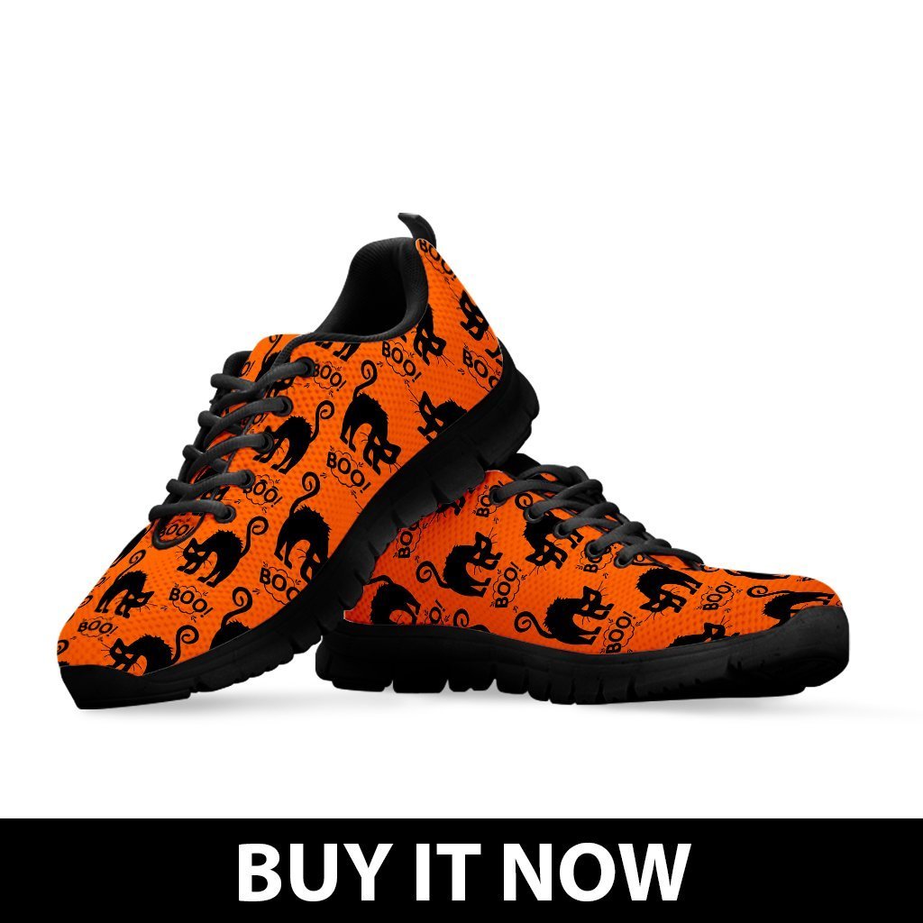 Halloween Black Cat Men's Running Shoes HLW021