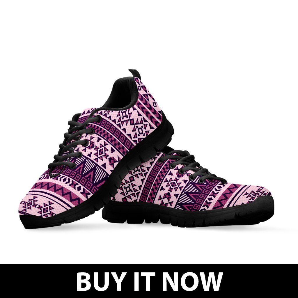 Native American Purple Pattern Kid's Sneakers NT071