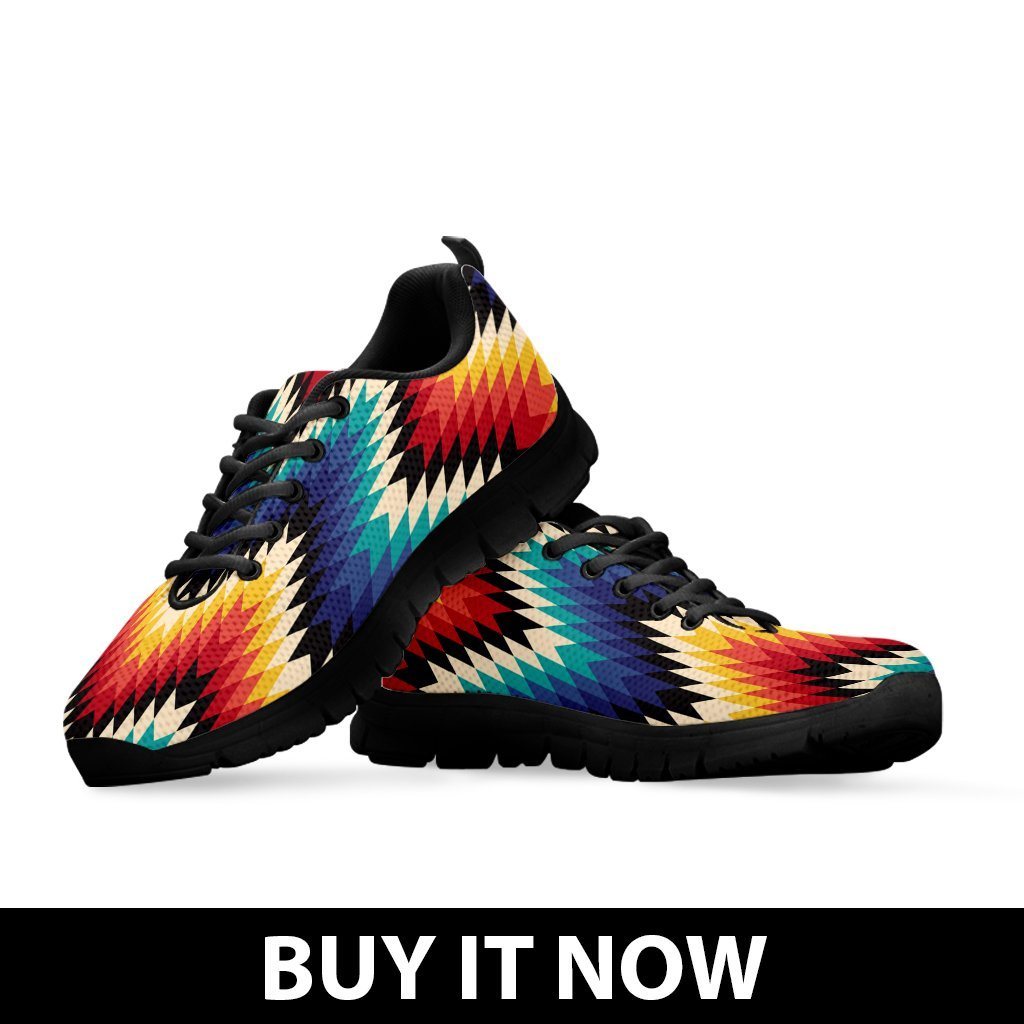 Native American Pattern Kid's Running Shoes NT036