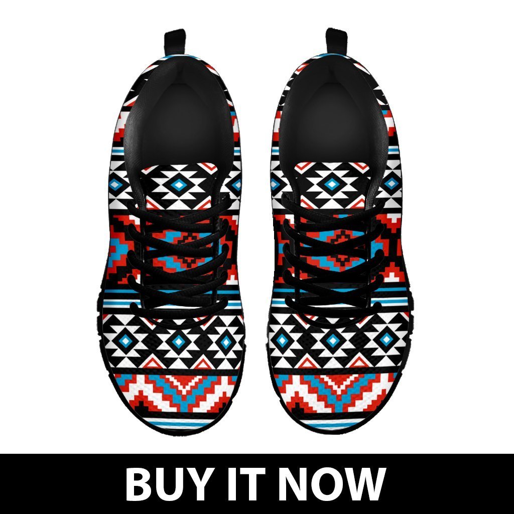 Native American Pattern Men's Running Shoes NT023