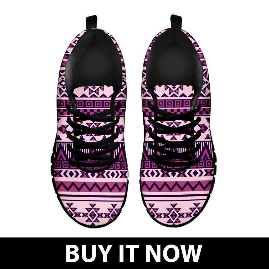 Native American Purple Pattern Men's Sneakers NT070