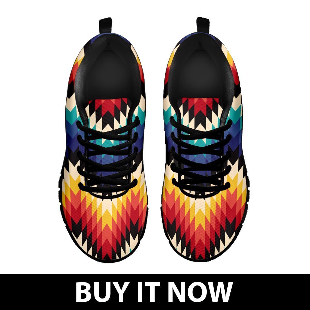 Native American Pattern Kid's Running Shoes NT036