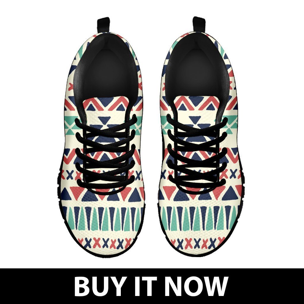 Native American Pattern Men's Running Shoes Design NT091