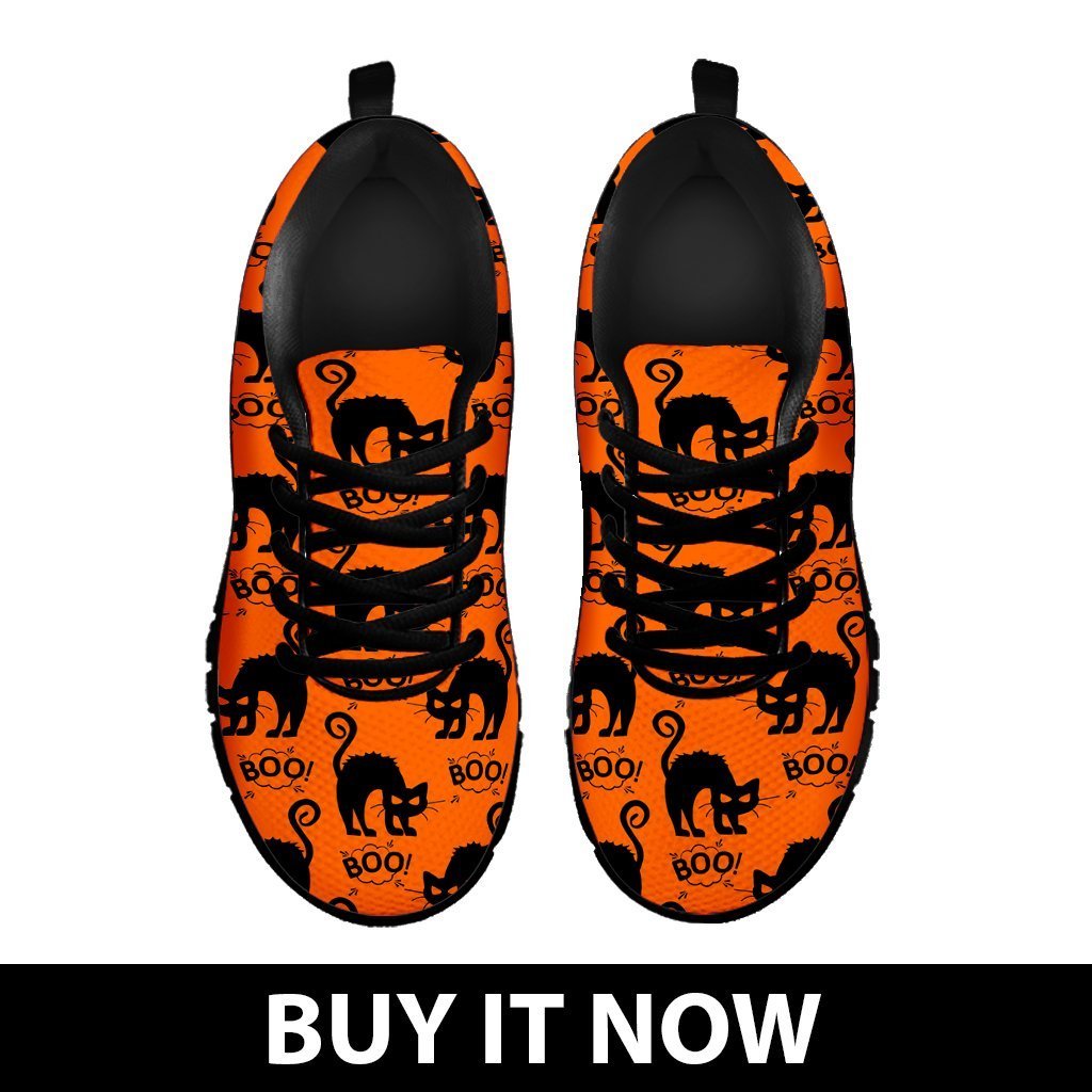 Halloween Black Cat Women's Running Shoes HLW020