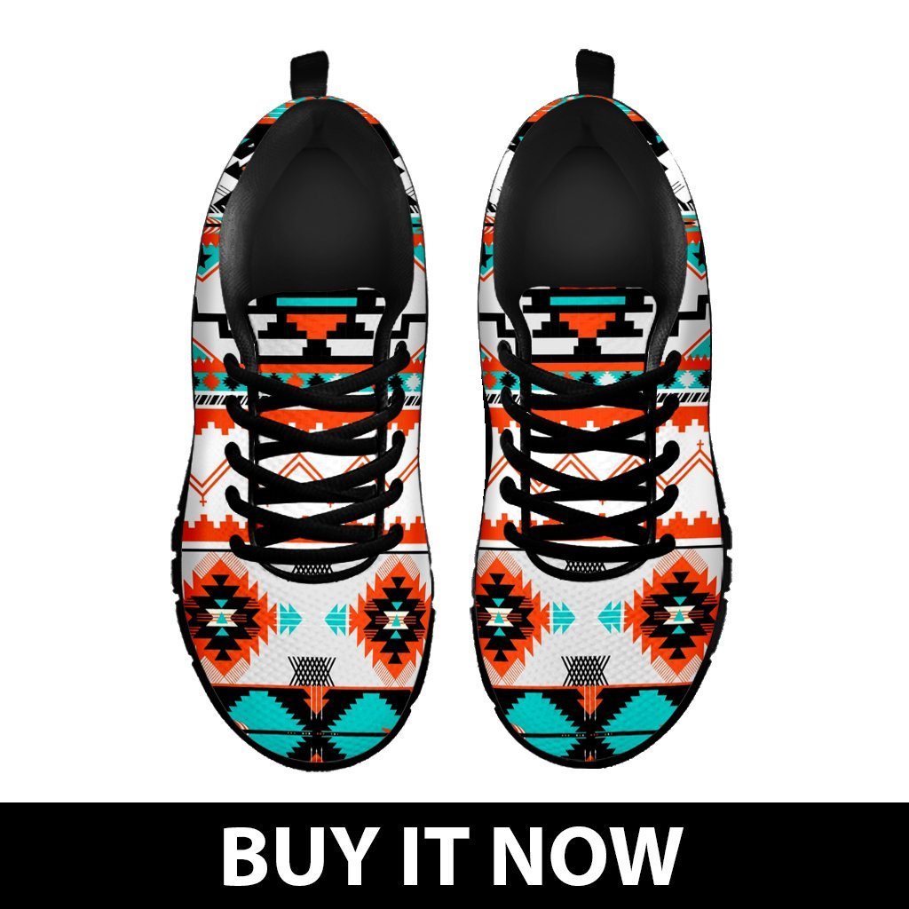 Native American Pattern Kid's Running Shoes NT080