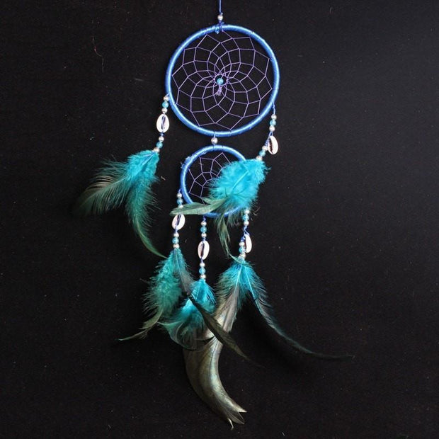  New 4 Colors Beautiful Dream Catcher Handmade Rattan Dreamcatcher With Feathers - Ineffable Shop