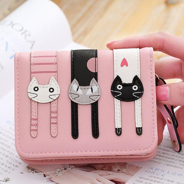  2017 New Women Cute Leather Cat Wallet - Ineffable Shop