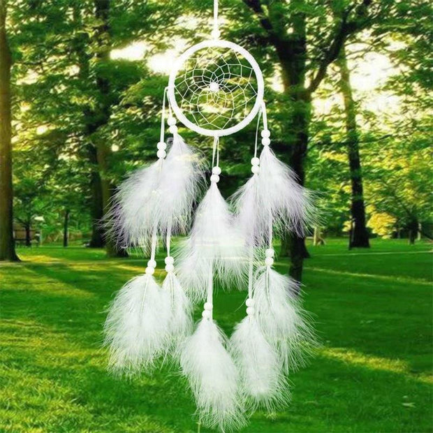  Antique Imitation Enchanted Forest Dreamcatcher Gift Handmade Dream Catcher Net With Feathers Wall Hanging Decoration Ornament - Ineffable Shop