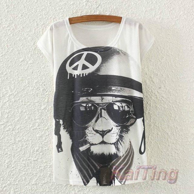 2017 New Fashion Vintage T-shirt - Meow T-shirt