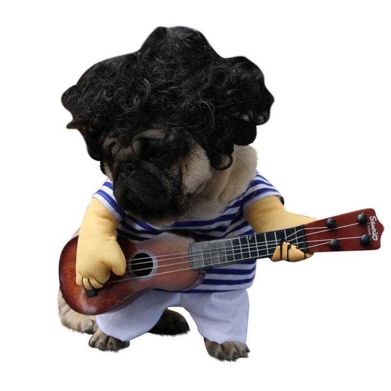 Funny Guitarist Costumes For Dogs & Cats