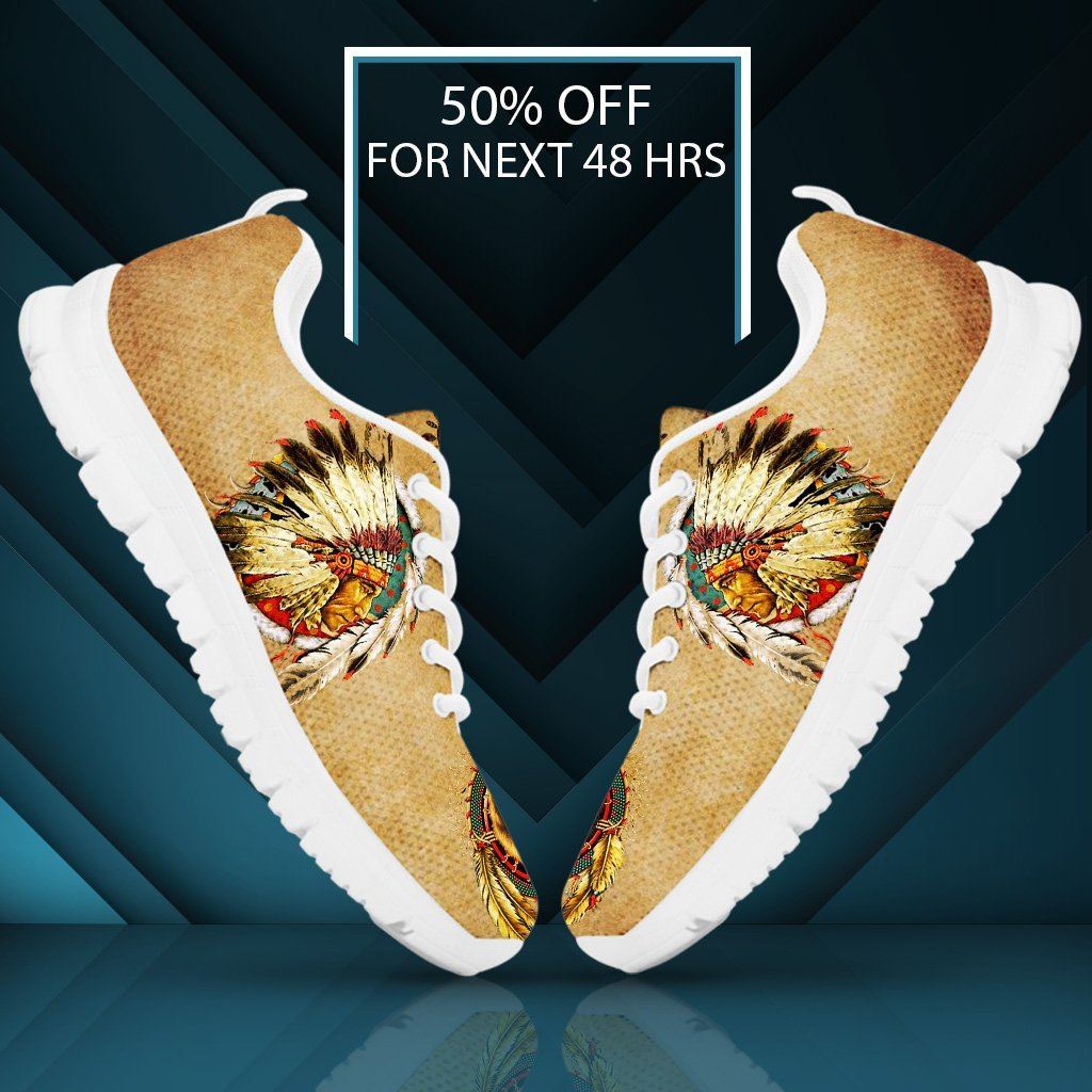 Native American And Wolf Women's Running Shoes NT106