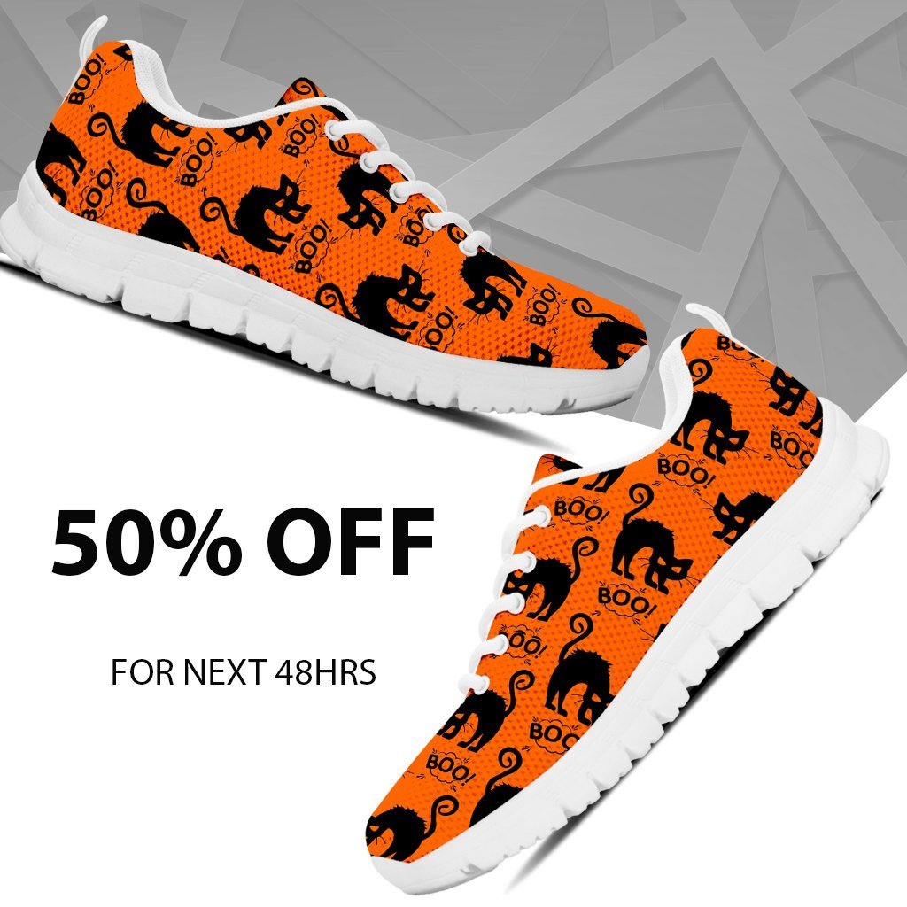 Halloween Black Cat Women's Running Shoes HLW020
