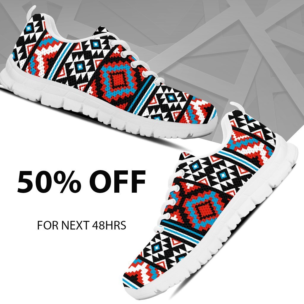 Native American Pattern Men's Running Shoes NT023