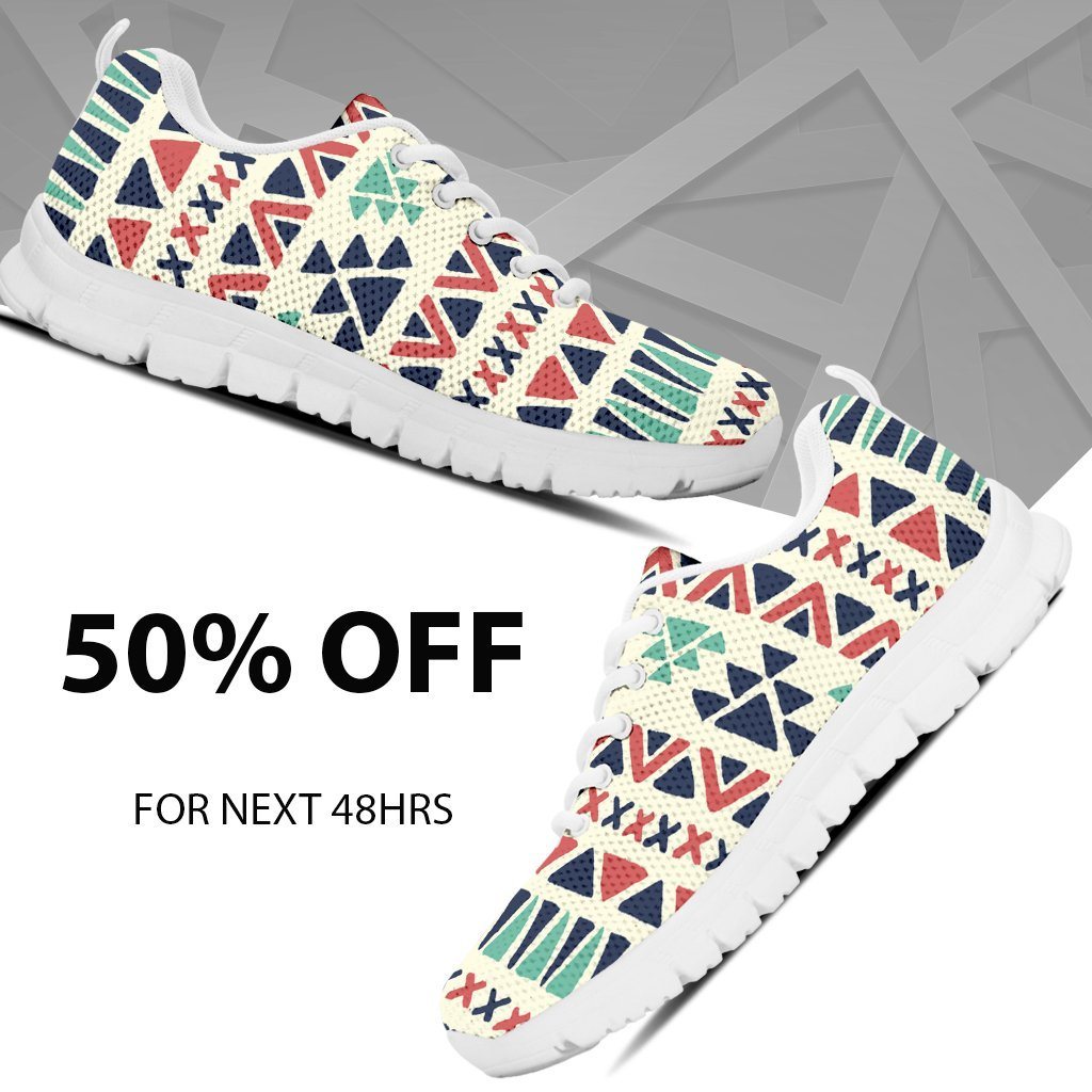Native American Pattern Women's Running Shoes Design NT090