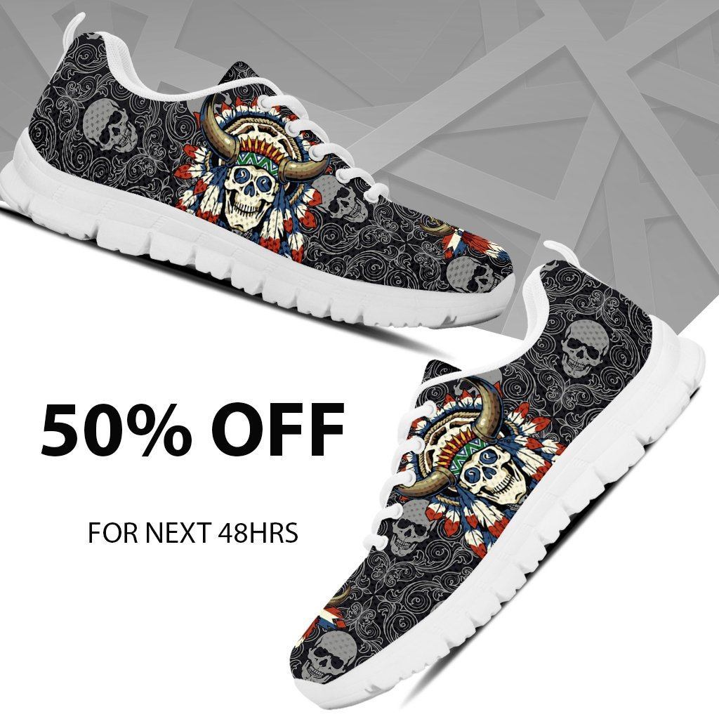 Native American Skull Men's Running Shoes NT113