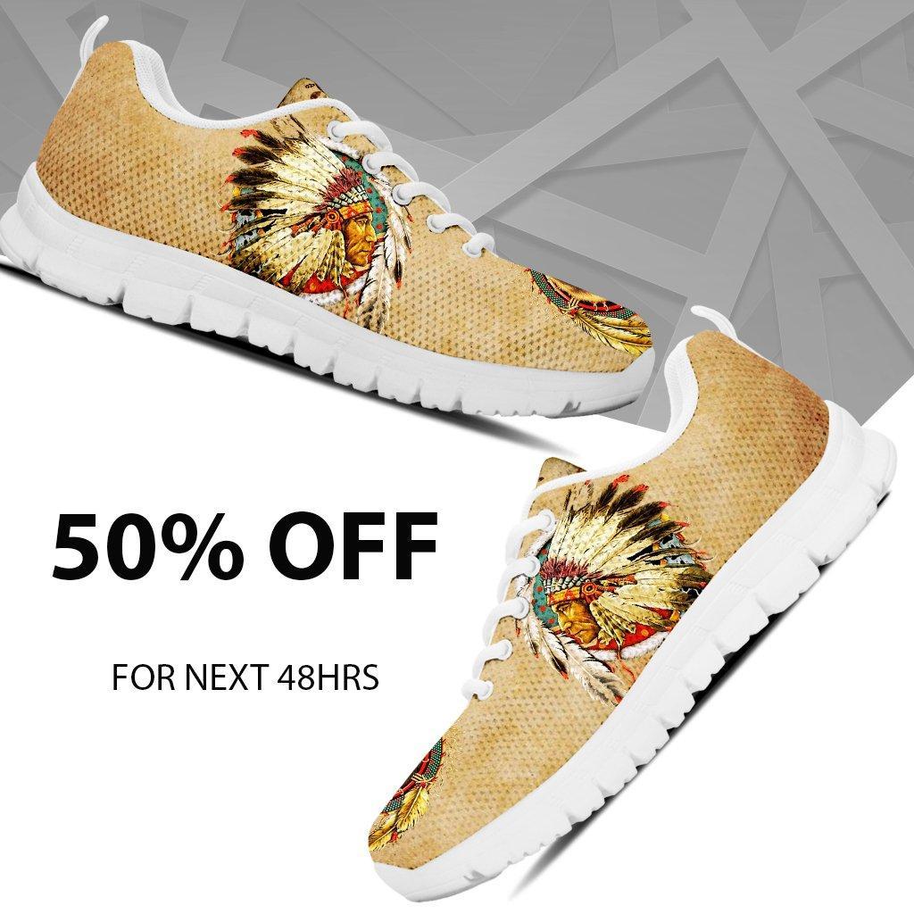 Native American And Wolf Women's Running Shoes NT106