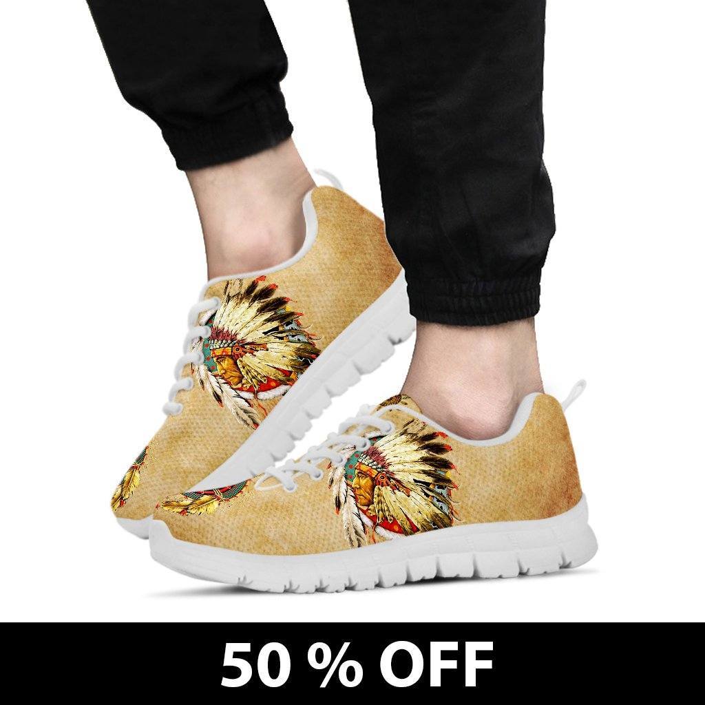 Native American And Wolf Men's Running Shoes NT108