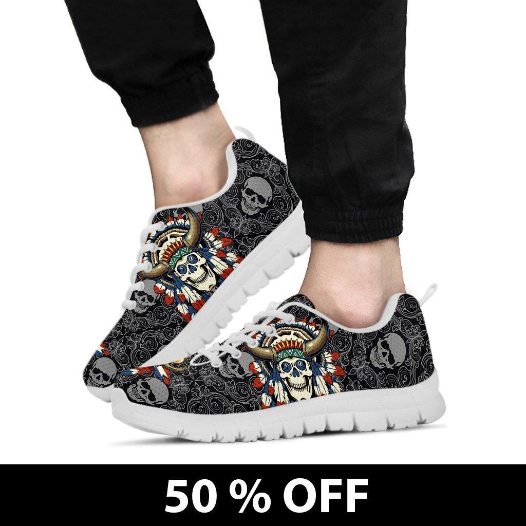 Native American Skull Men's Running Shoes NT113